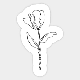 Wildflower Line Art | Floral Botanical Minimalist Lineart Sticker